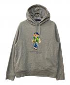 POLO RALPH LAURENポロ・ラルフローレン）の古着「裏起毛ポロベアパーカー」｜グレー