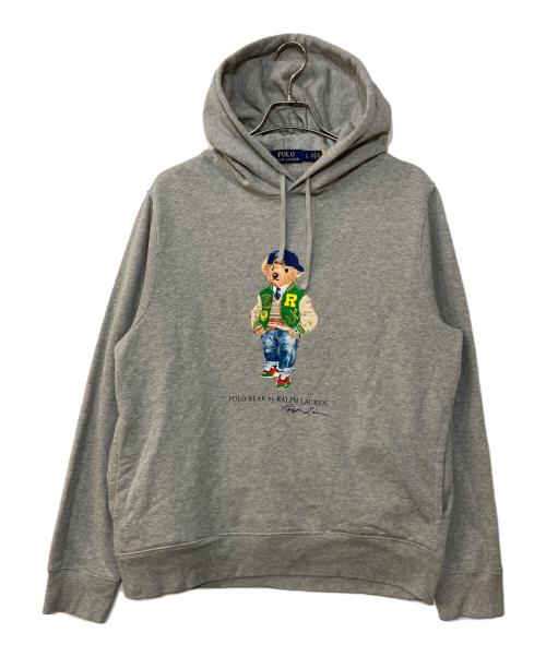 POLO RALPH LAUREN（ポロ・ラルフローレン）POLO RALPH LAUREN (ポロ・ラルフローレン) 裏起毛ポロベアパーカー グレー サイズ:Lの古着・服飾アイテム