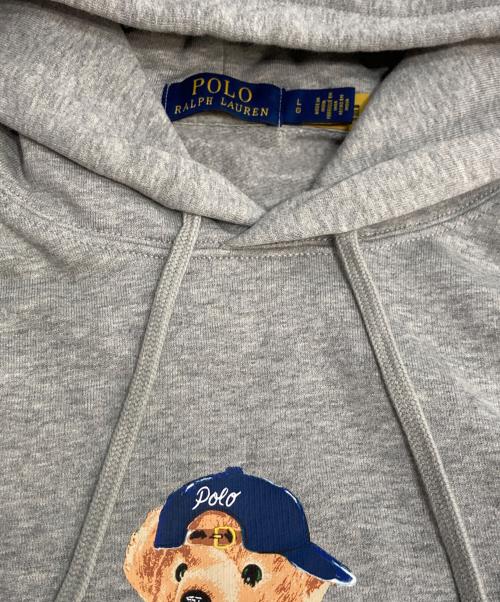 POLO RALPH LAUREN（ポロ・ラルフローレン）POLO RALPH LAUREN (ポロ・ラルフローレン) 裏起毛ポロベアパーカー グレー サイズ:Lの古着・服飾アイテム