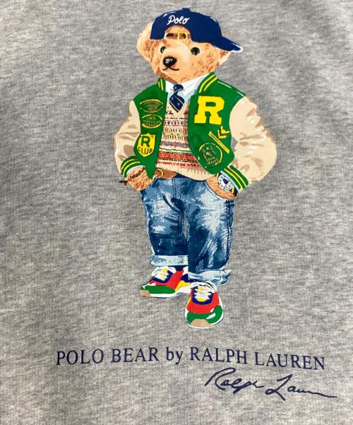 POLO RALPH LAUREN（ポロ・ラルフローレン）POLO RALPH LAUREN (ポロ・ラルフローレン) 裏起毛ポロベアパーカー グレー サイズ:Lの古着・服飾アイテム