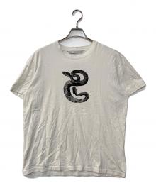 JOHN LAWRENCE SULLIVAN（ジョン ローレンス サリバン）の古着「SNAKE PRINT T-SHIRT」｜ホワイト