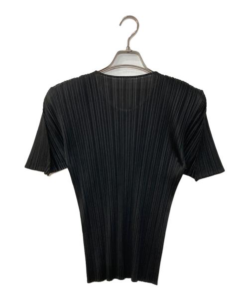 PLEATS PLEASE（プリーツプリーズ）PLEATS PLEASE (プリーツプリーズ) 半袖プリーツカットソー ブラック サイズ:4の古着・服飾アイテム