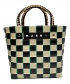 MARNIマルニ）の古着「MARKET TAPE MINI BASKET」｜グリーン×ベージュ