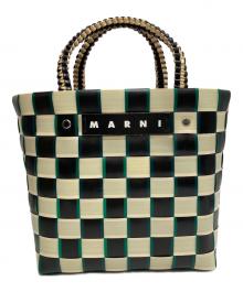 MARNI（マルニ）の古着「MARKET TAPE MINI BASKET」｜グリーン×ベージュ