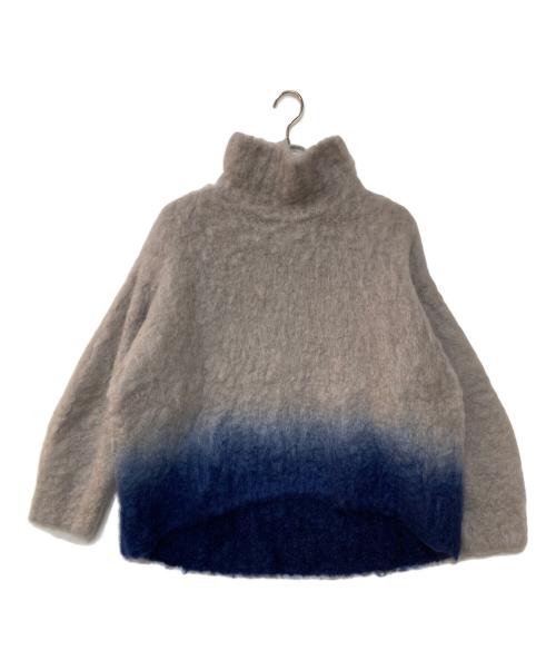Mame Kurogouchi（マメクロゴウチ）mame kurogouchi (マメクロゴウチ) Fur Knitted High Neck Top グレー サイズ:2の古着・服飾アイテム