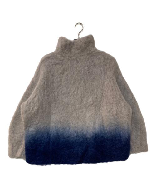 Mame Kurogouchi（マメクロゴウチ）mame kurogouchi (マメクロゴウチ) Fur Knitted High Neck Top グレー サイズ:2の古着・服飾アイテム