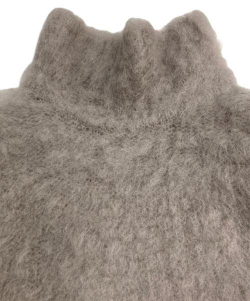 Mame Kurogouchi（マメクロゴウチ）mame kurogouchi (マメクロゴウチ) Fur Knitted High Neck Top グレー サイズ:2の古着・服飾アイテム