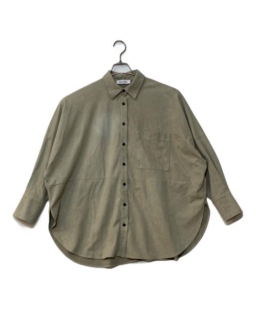 SACRA（サクラ）SACRA (サクラ) プレミアムシンセティック スエードシャツ ベージュ サイズ:38の古着・服飾アイテム