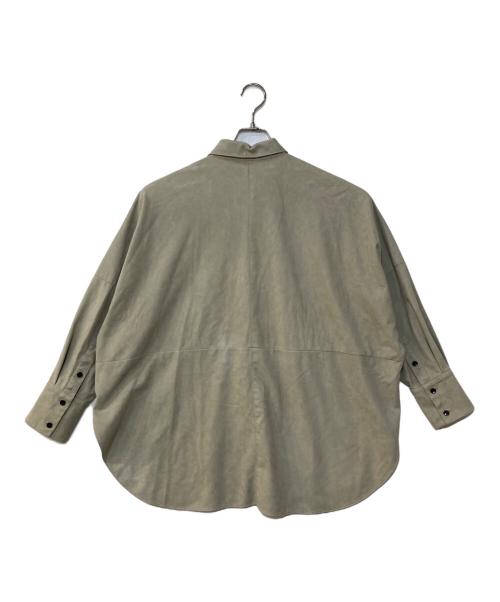 SACRA（サクラ）SACRA (サクラ) プレミアムシンセティック スエードシャツ ベージュ サイズ:38の古着・服飾アイテム