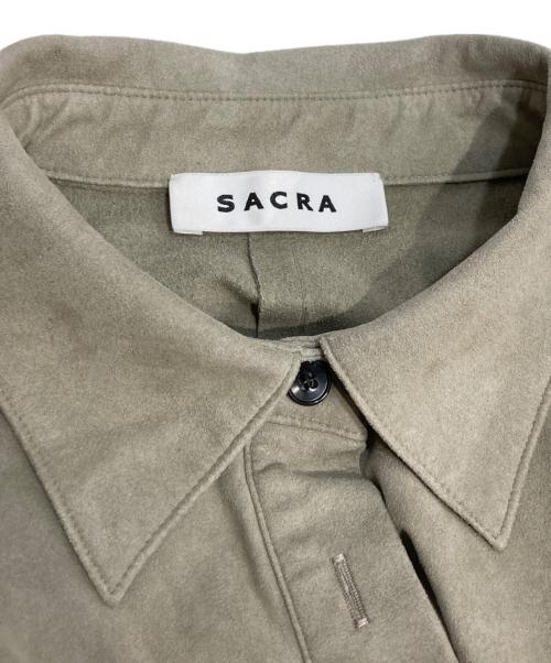 SACRA（サクラ）SACRA (サクラ) プレミアムシンセティック スエードシャツ ベージュ サイズ:38の古着・服飾アイテム