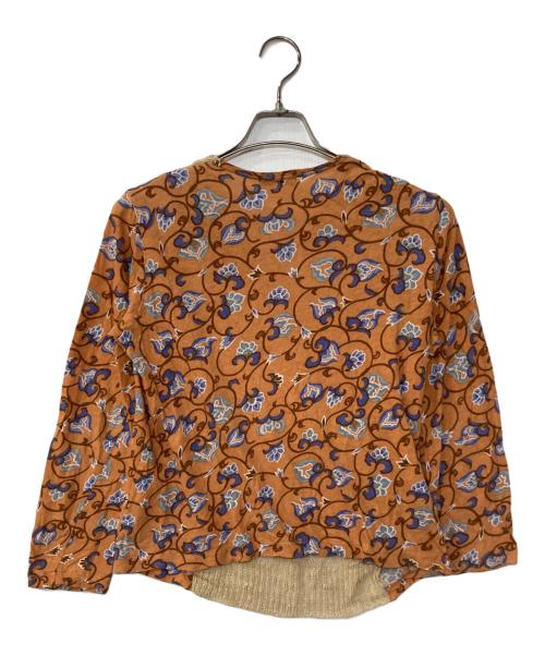 COMME des GARCONS（コムデギャルソン）COMME des GARCONS (コムデギャルソン) 異素材切替ブラウス ブラウン×ベージュ サイズ:-の古着・服飾アイテム