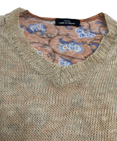 COMME des GARCONS（コムデギャルソン）COMME des GARCONS (コムデギャルソン) 異素材切替ブラウス ブラウン×ベージュ サイズ:-の古着・服飾アイテム