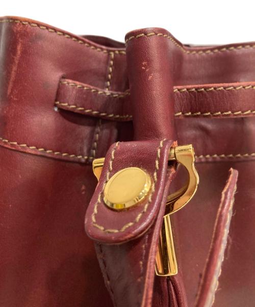 Cartier（カルティエ）Cartier (カルティエ) マストライン 巾着ショルダーバッグ ブラウンの古着・服飾アイテム