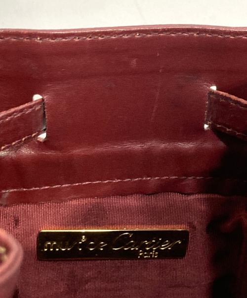 Cartier（カルティエ）Cartier (カルティエ) マストライン 巾着ショルダーバッグ ブラウンの古着・服飾アイテム