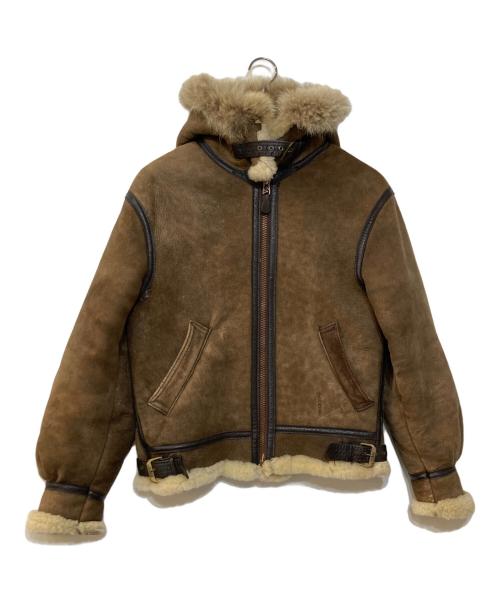 AVIREX（アヴィレックス）AVIREX (アヴィレックス) フード付きB－3ムートンフライトジャケット ブラウン サイズ:36の古着・服飾アイテム