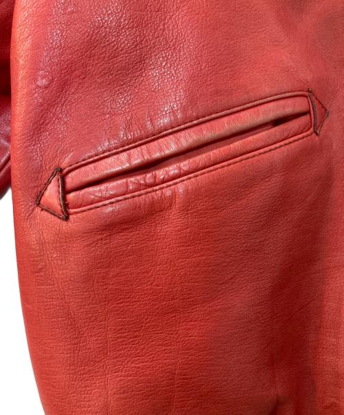 AVIREX（アヴィレックス）AVIREX (アヴィレックス) ヴィンテージレザースタジャン レッド サイズ:Mの古着・服飾アイテム