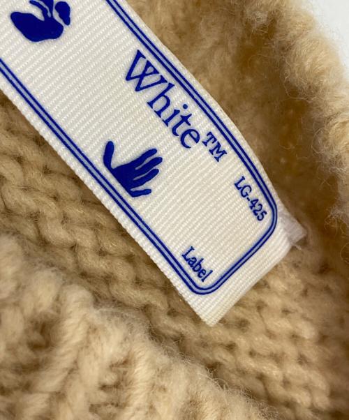 OFFWHITE（オフホワイト）OFFWHITE (オフホワイト) ロゴウールセーター ベージュ サイズ:40の古着・服飾アイテム