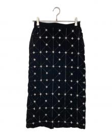 BELPER（ベルパー）の古着「Embroidery velvet skirt」｜ブラック