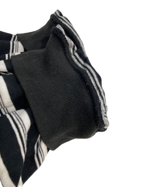is-ness（イズネス）is-ness (イズネス) BALLOON STRIPES LONG SLEEVE T SHIRT ホワイト×ブラック サイズ:Lの古着・服飾アイテム