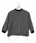 is-ness（イズネス）の古着「BALLOON STRIPES LONG SLEEVE T SHIRT」｜ホワイト×ブラック