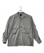DAIWA PIER39ダイワ ピア39）の古着「TECH SPORTS OPEN COLLAR SHIRT L/S GREN PLAID」｜グレー