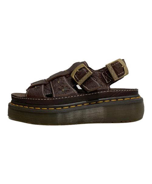 Dr.Martens（ドクターマーチン）Dr.Martens (ドクターマーチン) WRENLIE オープンフラワーサンダル ブラウン サイズ:23の古着・服飾アイテム