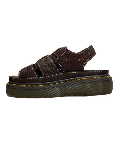Dr.Martens（ドクターマーチン）Dr.Martens (ドクターマーチン) WRENLIE オープンフラワーサンダル ブラウン サイズ:23の古着・服飾アイテム