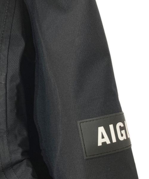 AIGLE（エーグル）AIGLE (エーグル) 透湿防水 ロングフーデッド レインコート ブラック サイズ:XLの古着・服飾アイテム