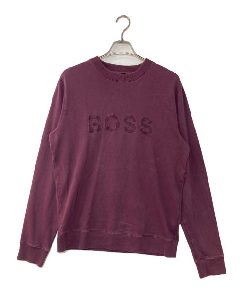 BOSS（ボス）BOSS (ボス) ロゴスウェット パープル サイズ:Mの古着・服飾アイテム