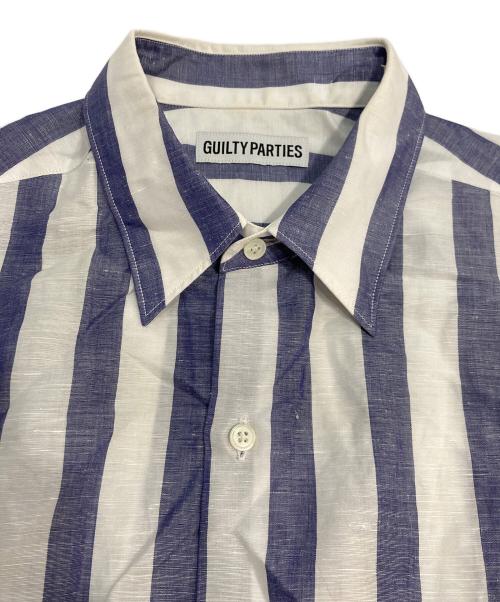 WACKO MARIA（ワコマリア）WACKO MARIA (ワコマリア) SOKTAS / STRIPED REGULAR COLLAR SHIRT S/S (TYPE-1) ブルー×ホワイト サイズ:Lの古着・服飾アイテム