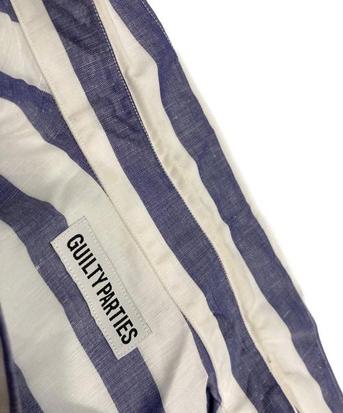 WACKO MARIA（ワコマリア）WACKO MARIA (ワコマリア) SOKTAS / STRIPED REGULAR COLLAR SHIRT S/S (TYPE-1) ブルー×ホワイト サイズ:Lの古着・服飾アイテム
