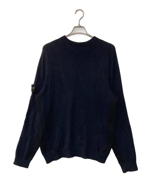 STONE ISLAND（ストーンアイランド）STONE ISLAND (ストーンアイランド) コットンナイロンニット ネイビー サイズ:Lの古着・服飾アイテム