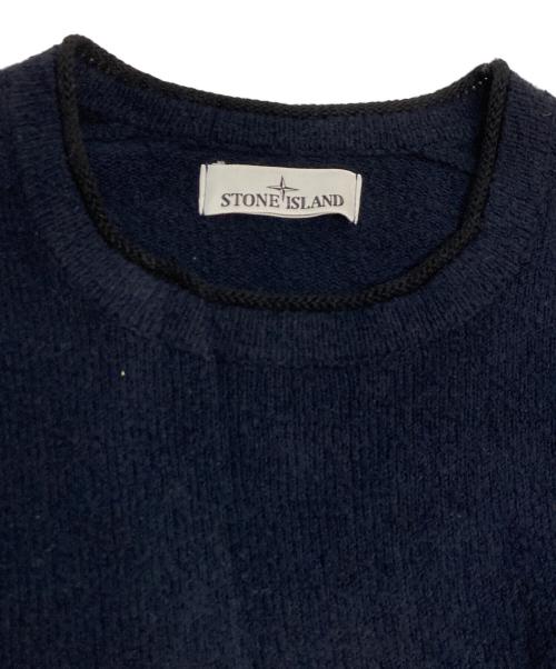 STONE ISLAND（ストーンアイランド）STONE ISLAND (ストーンアイランド) コットンナイロンニット ネイビー サイズ:Lの古着・服飾アイテム