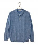 nonnativeノンネイティブ）の古着「OFFICER POLO SWEATER T/C/H YARN」｜ブルー