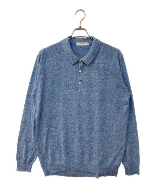 nonnative（ノンネイティブ）nonnative (ノンネイティブ) OFFICER POLO SWEATER T/C/H YARN ブルー サイズ:2の古着・服飾アイテム