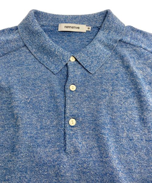 nonnative（ノンネイティブ）nonnative (ノンネイティブ) OFFICER POLO SWEATER T/C/H YARN ブルー サイズ:2の古着・服飾アイテム