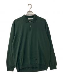 nonnative（ノンネイティブ）の古着「DWELLER L/S POLO SWEATER C/P YARN」｜グリーン
