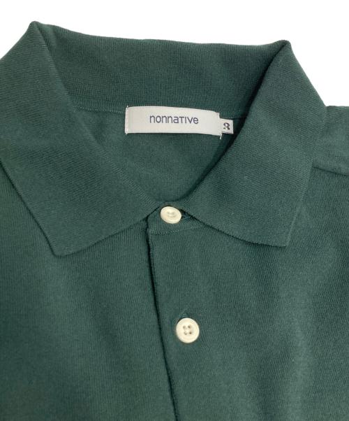 nonnative（ノンネイティブ）nonnative (ノンネイティブ) DWELLER L/S POLO SWEATER C/P YARN グリーン サイズ:3の古着・服飾アイテム