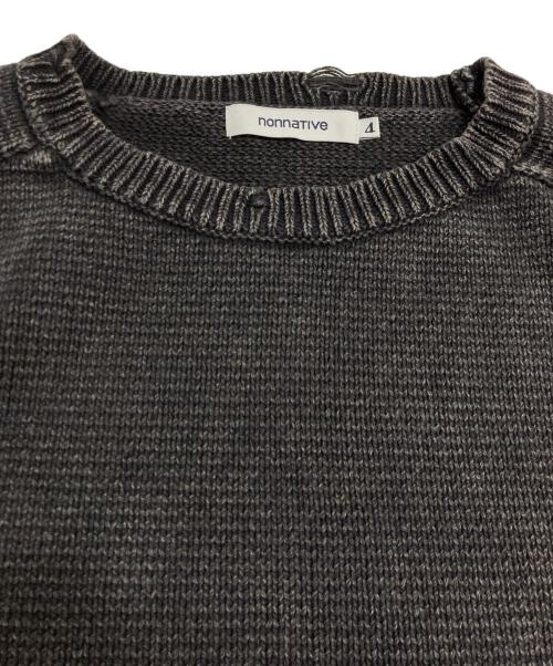 nonnative（ノンネイティブ）nonnative (ノンネイティブ) TROOPER SWEATER COTTON YARN OVERDYED VW グレー サイズ:4の古着・服飾アイテム