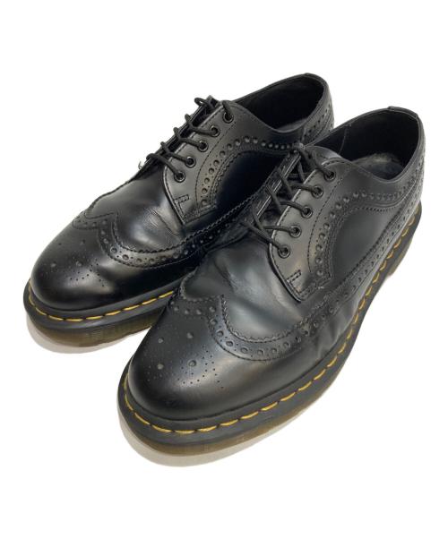 Dr.Martens（ドクターマーチン）Dr.Martens (ドクターマーチン) イエローステッチブローグシューズ ブラック サイズ:UK8の古着・服飾アイテム