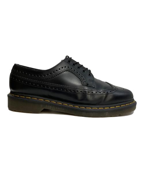Dr.Martens（ドクターマーチン）Dr.Martens (ドクターマーチン) イエローステッチブローグシューズ ブラック サイズ:UK8の古着・服飾アイテム