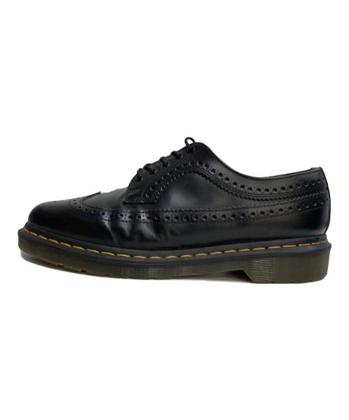 Dr.Martens（ドクターマーチン）Dr.Martens (ドクターマーチン) イエローステッチブローグシューズ ブラック サイズ:UK8の古着・服飾アイテム