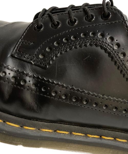 Dr.Martens（ドクターマーチン）Dr.Martens (ドクターマーチン) イエローステッチブローグシューズ ブラック サイズ:UK8の古着・服飾アイテム