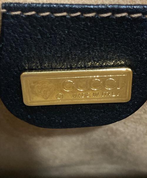 GUCCI（グッチ）GUCCI (グッチ) 2WAY レザーショルダーバッグ ブラックの古着・服飾アイテム