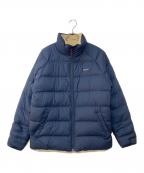 Patagoniaパタゴニア）の古着「Reversible Silent Down Jacket/リバーシブルサイレントダウンジャケット」｜ネイビー×ホワイト
