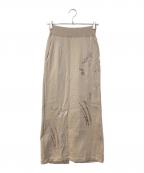 Mame Kurogouchiマメクロゴウチ）の古着「Floral Motif Embroidered Sweater Skirt」｜ブラウン