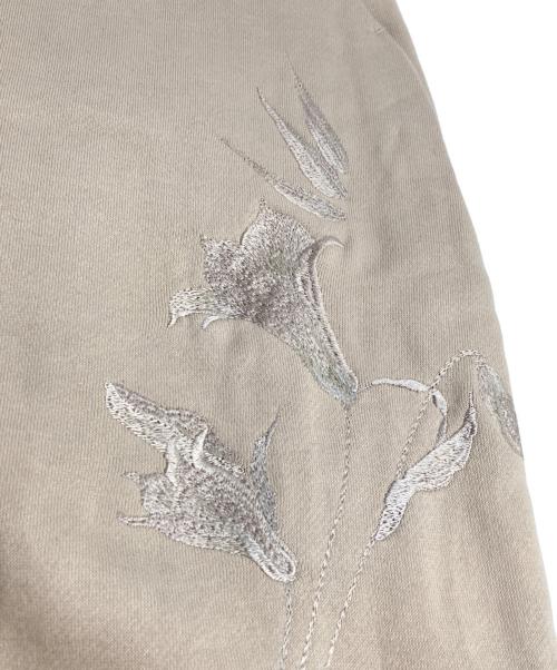 Mame Kurogouchi（マメクロゴウチ）Mame Kurogouchi (マメクロゴウチ) Floral Motif Embroidered Sweater Skirt ブラウン サイズ:1の古着・服飾アイテム