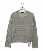 HIROKI TSUZUKIヒロキツズキ）の古着「ダメージボーダーＴシャツ」｜グレー