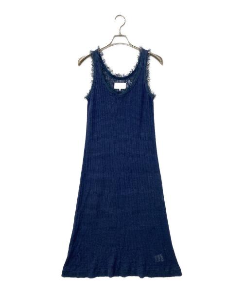Maison Margiela（メゾンマルジェラ）Maison Margiela (メゾンマルジェラ) ノースリーブニットワンピース ネイビー サイズ:Sの古着・服飾アイテム