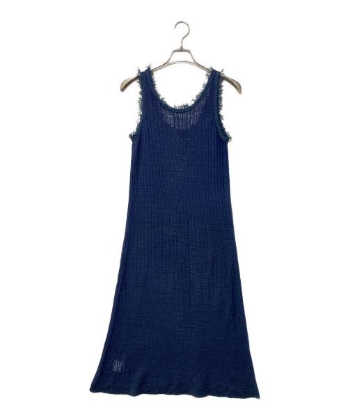 Maison Margiela（メゾンマルジェラ）Maison Margiela (メゾンマルジェラ) ノースリーブニットワンピース ネイビー サイズ:Sの古着・服飾アイテム